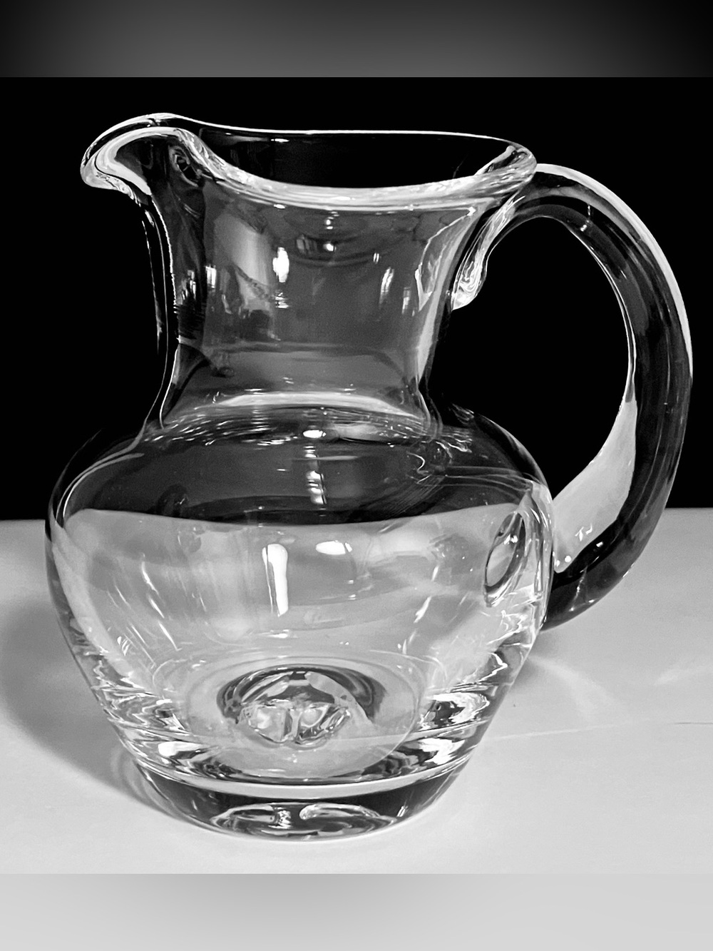 SIMON PEARCE Meriden CREAMER / Hand-Blown Glass / AMERICAN MADE / Discontinued
